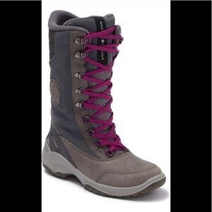 Santana Canada Gray and Purple Lace-Up Women's Boots